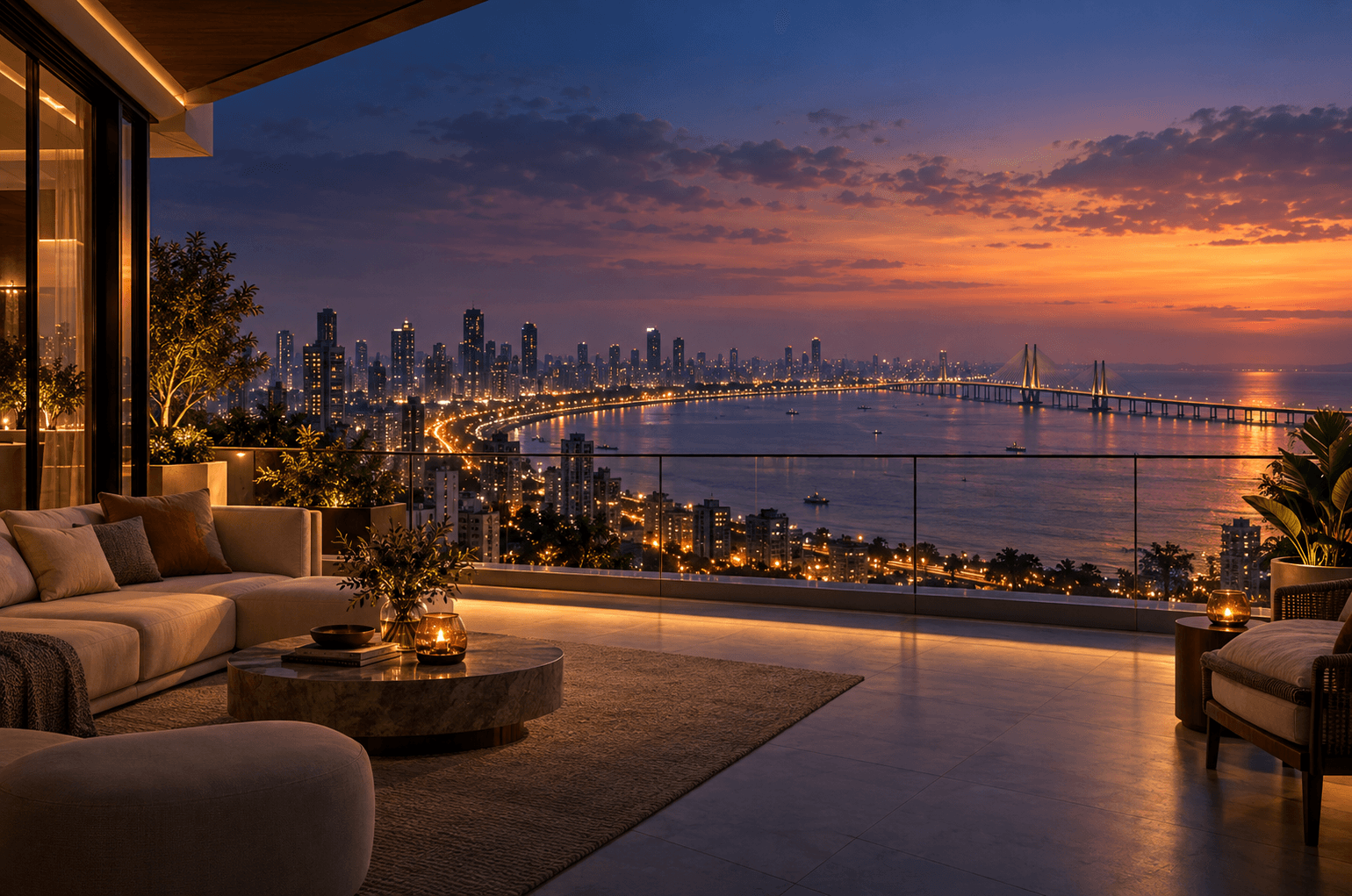 Contemporary penthouse architecture in Mumbai